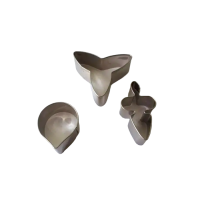 Форма для випікання печива каттер Вирубка металева Орхідея в наборі 3 штуки