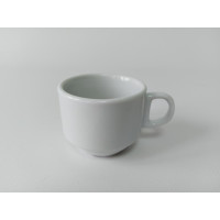 Чашка кавова керамічна біла без блюдця для кави в упаковці 12 штук D 6 cm H 4,5 cm 90 мл