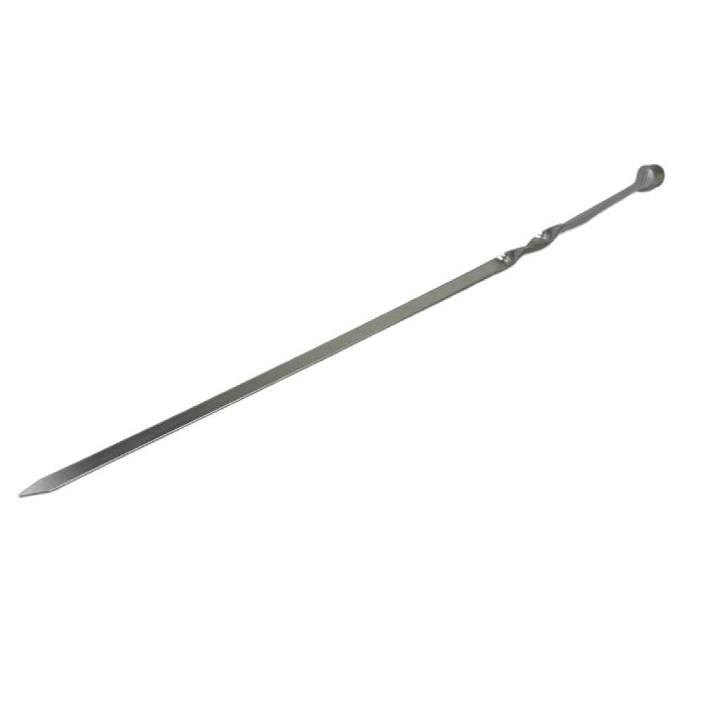 Шампур из нержавеющей стали L 60 cm толщина 1,2 cm в упаковке 6 штук