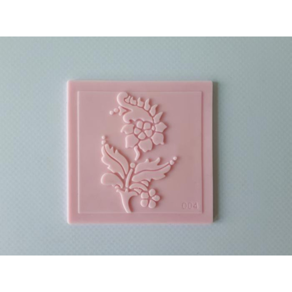 Штамп кондитерський силіконовий "Квітка з гілочкою" 6,5 x 6,5 cm.