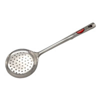 Шумівка лопатка кухарська кухонна нержавіюча сталь з дірочками для зняття піни з пластиковою ручкою L 37 cm
