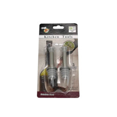 Пробка для бутылки с дозатором пластмассовая в наборе 2 штуки d 2 cm, L 9,5 cm.