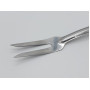 Вилка транжирна кухарська кухарна металева для м'яса з пластиковою ручкою Еліт L 34,5 cm