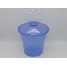 Ведро круглое пластиковое хозяйственное с крышкой Элегант D 28,5 cm H 26,5 cm 10 литров