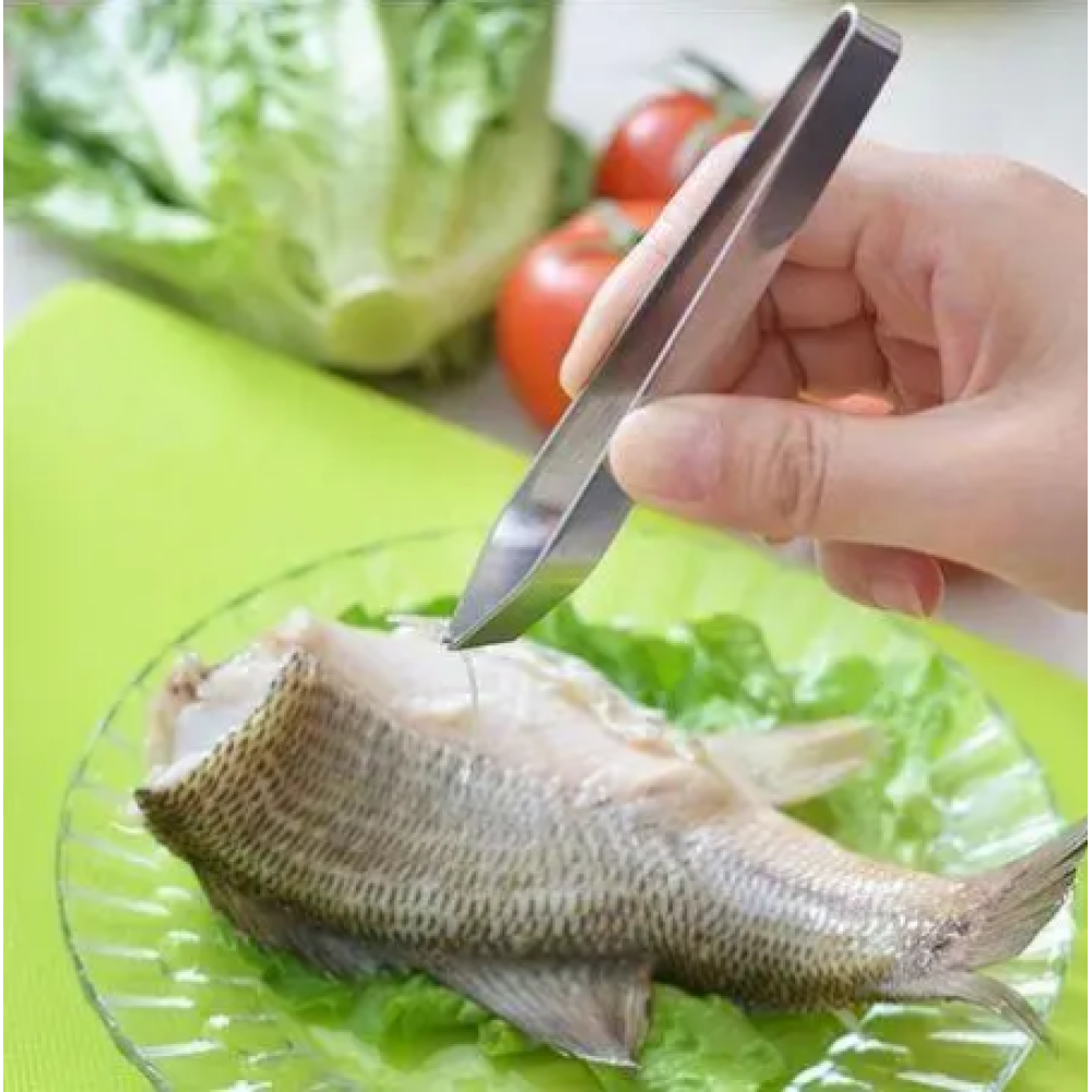 Щипцы кулинарные для удаления рыбных костей из нержавейки Пинцет кухонный для костей рыбы металлический L 12cm