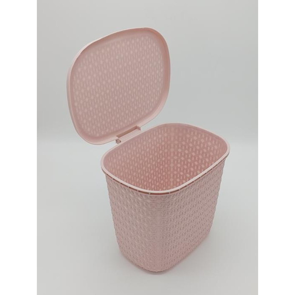 Корзина пластиковая c крышкой Сетка Tuffex 4047 Ящик для хранения вещей 25*19 cm H 22 cm 7,5 литра