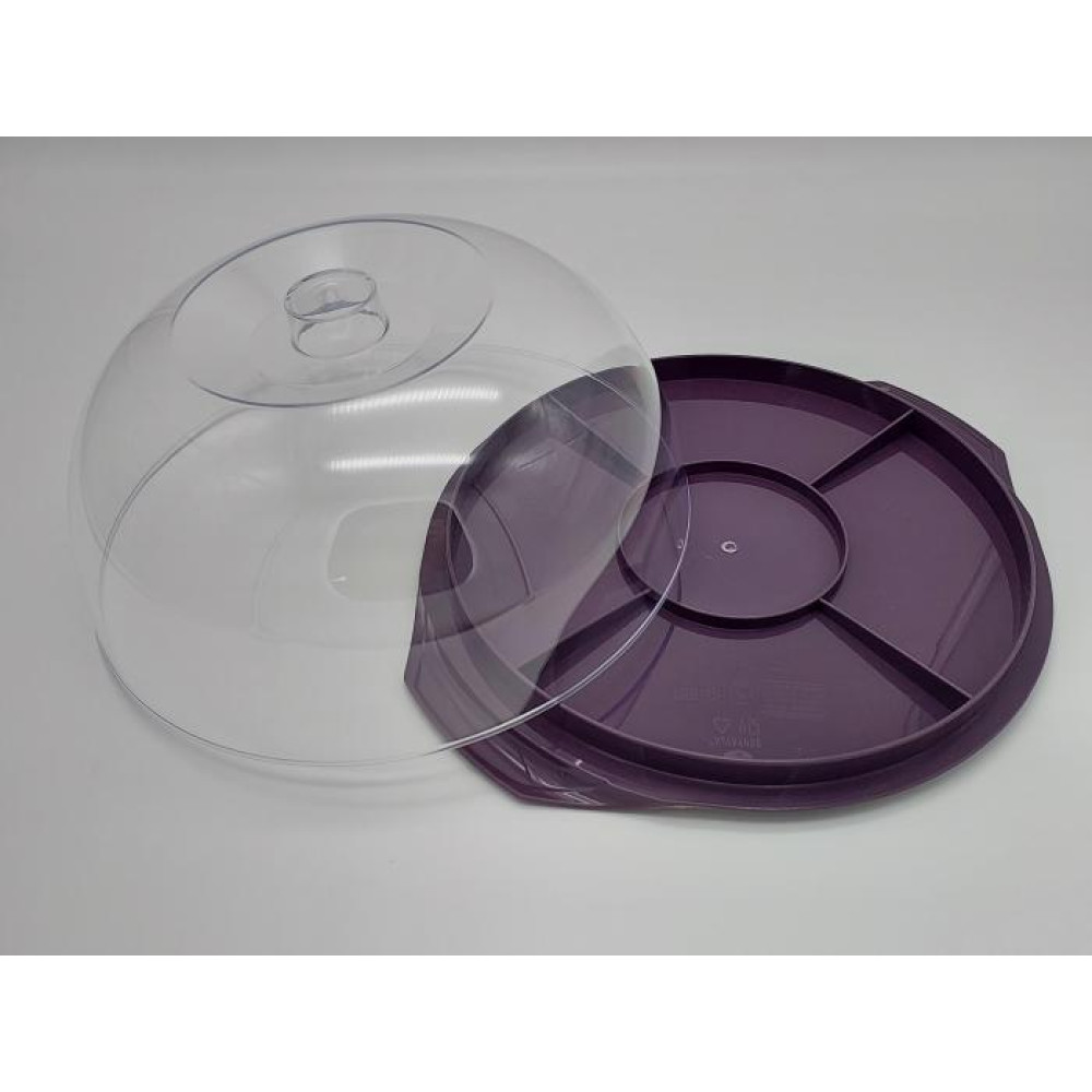 Тортовница круглая Senyayla Plastik с прозрачной крышкой пластиковая D 34/27 cm H 13 cm