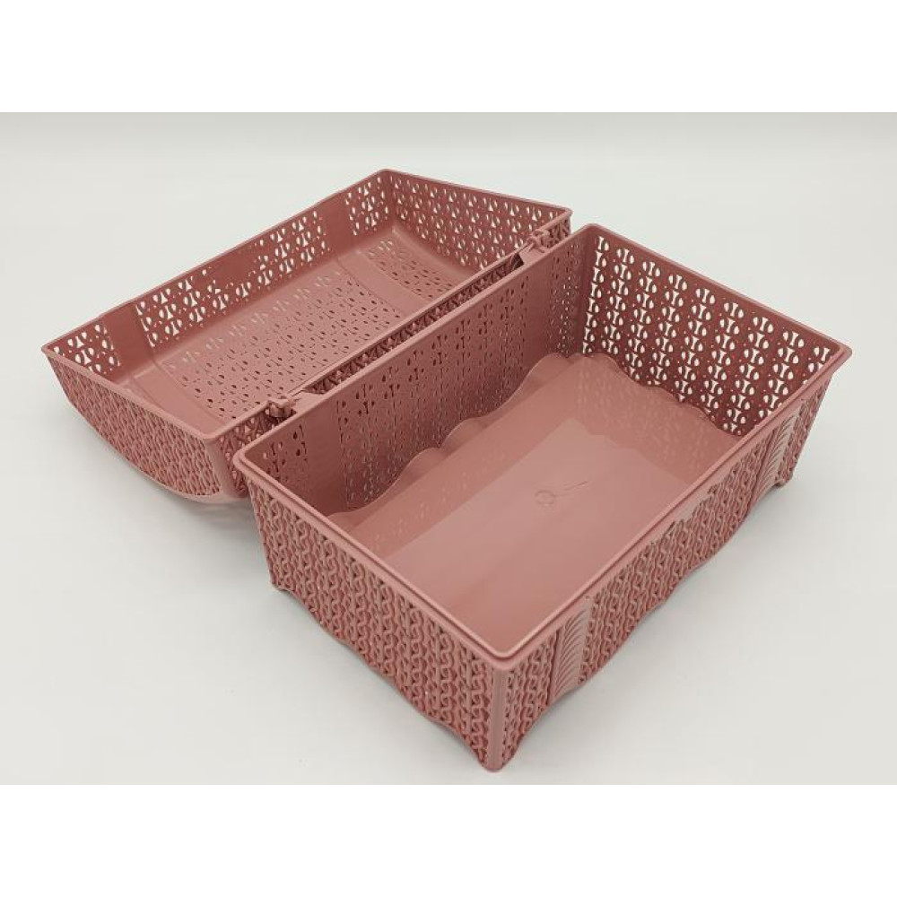 Скриня пластикова Alya Plastik ALY 302 для зберігання речей Косичка 29*18 cm H 17,5 cm