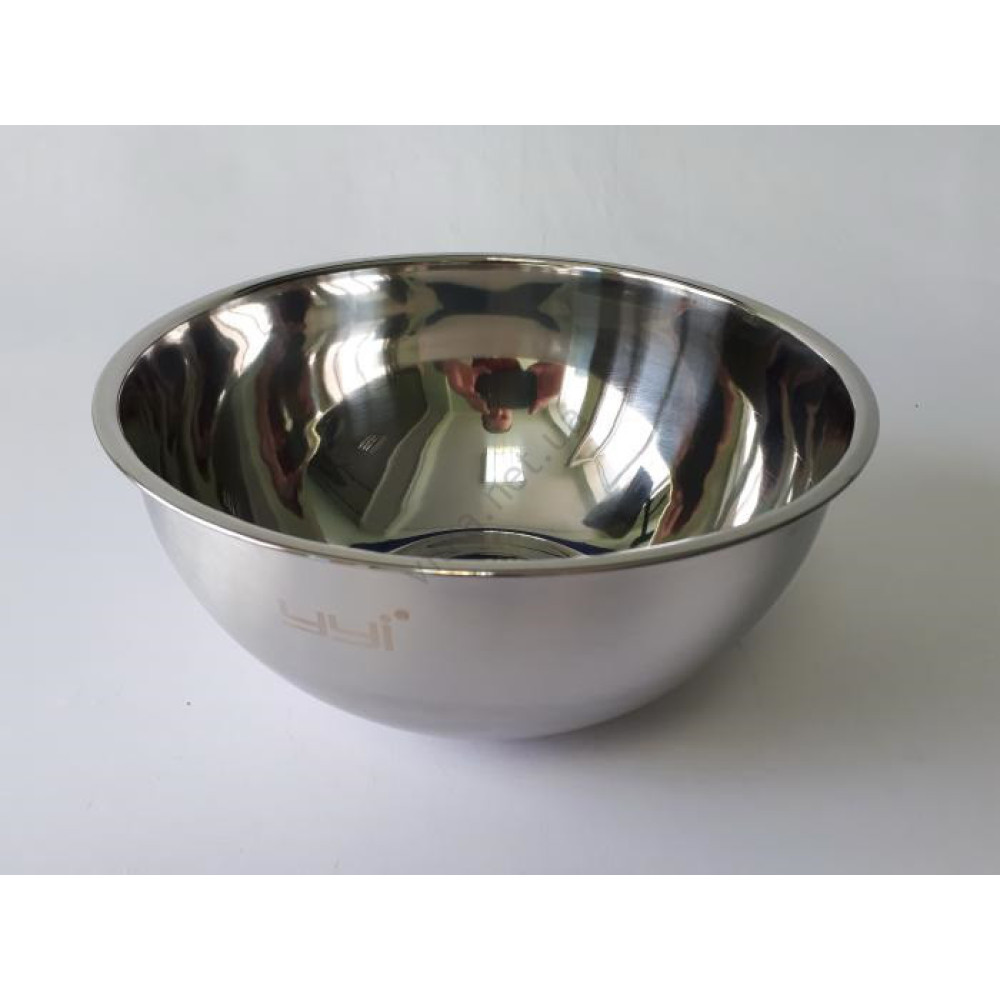 Миска кухонная из нержавеющей стали глубокая матовая D 28 cm H 13 cm 5,2 литра для столовой Нержавейка