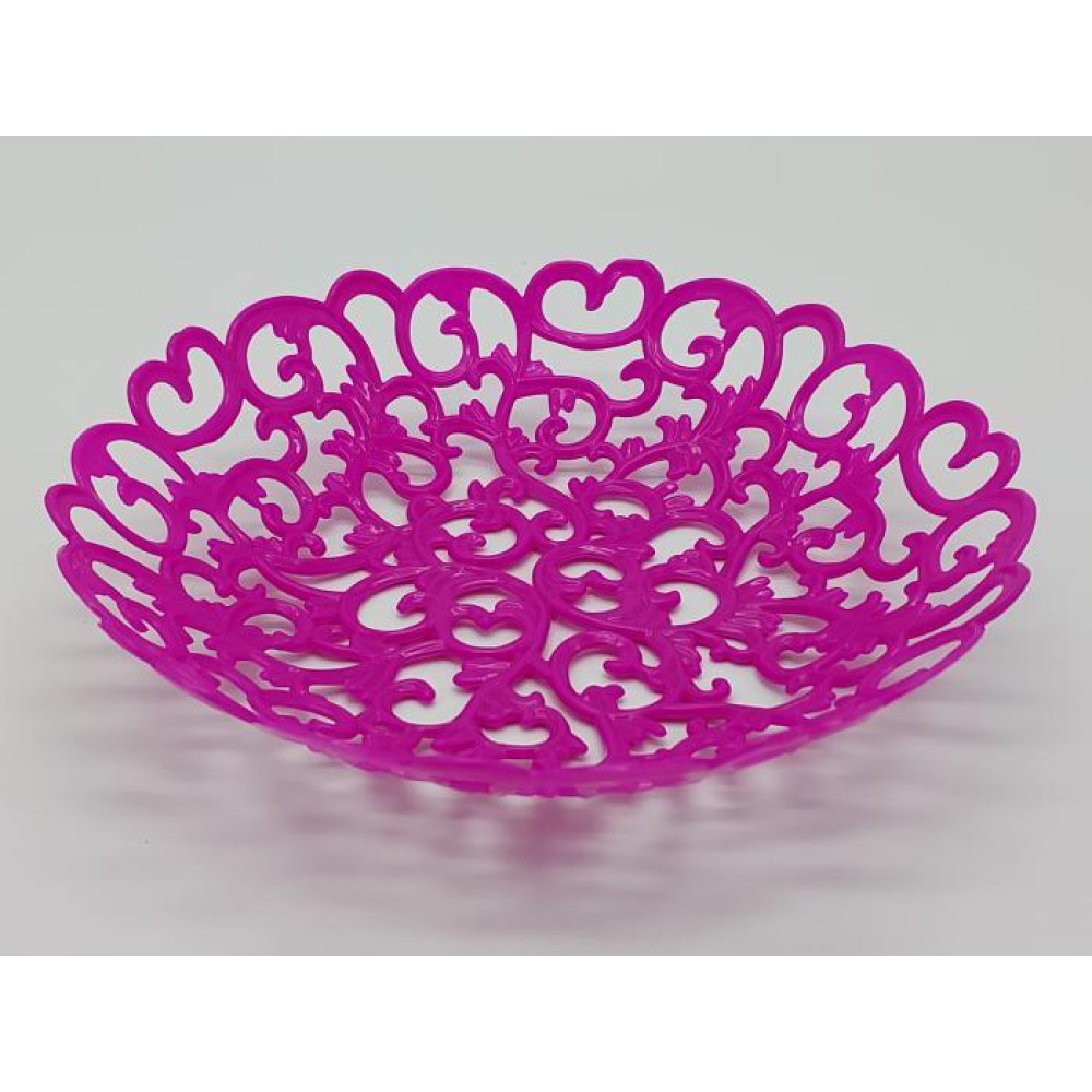Фруктовница конфетница пластиковая Корзинка для фруктов Сухарница D 26 cm H 5 cm