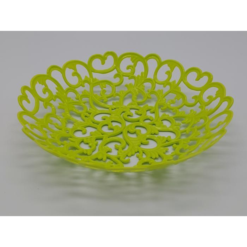 Фруктовница конфетница пластиковая Корзинка для фруктов Сухарница D 26 cm H 5 cm