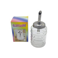 Сахарница-дозатор прозрачная стеклянная для кафе ресторана и бара Гусеница D 5 cm H 11 cm 300 мл