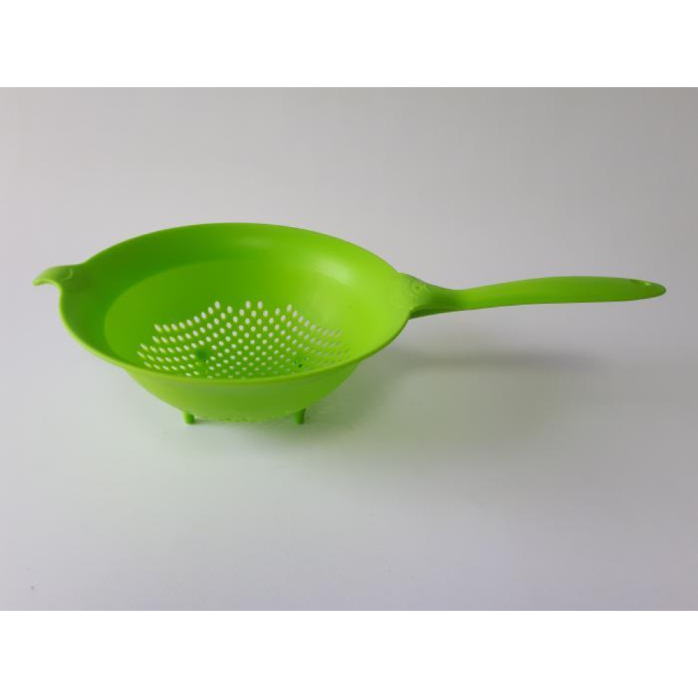 Друшляк пластиковий круглий Сито пластмасове з довгою ручкою D 19,5 cm L 36 cm