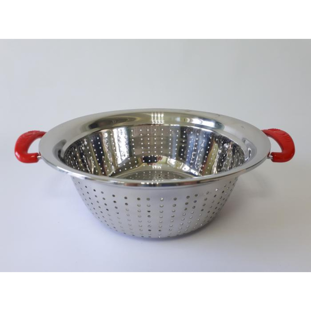 Дуршлаг из нержавеющей стали Сито нержавейка с двумя ручками D 26 cm H 10 cm