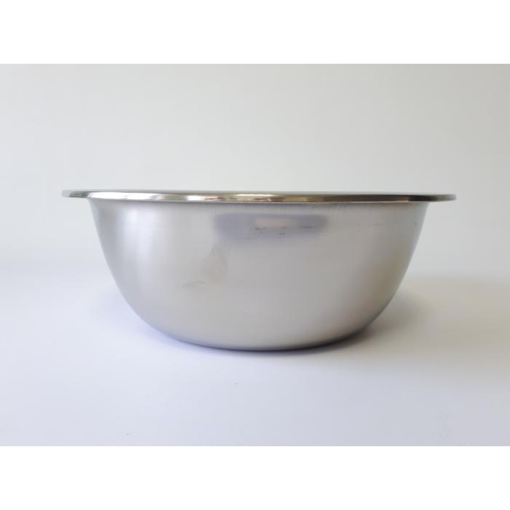 Миска кухонная из нержавеющей стали глубокая матовая D 28 cm H 10,5 cm 2,9 литра для столовой Нержавейка