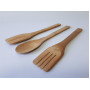 Набір кухонного приладдя бамбуковий для кухні 3 штуки ложка для гарніру та 2 лопатки L 29 cm
