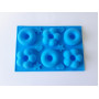 Форма силиконовая кондитерская для выпечки пончиков и печенья Ассорти 6 штук 25,5*17,5 cm/6,5*2,5 cm