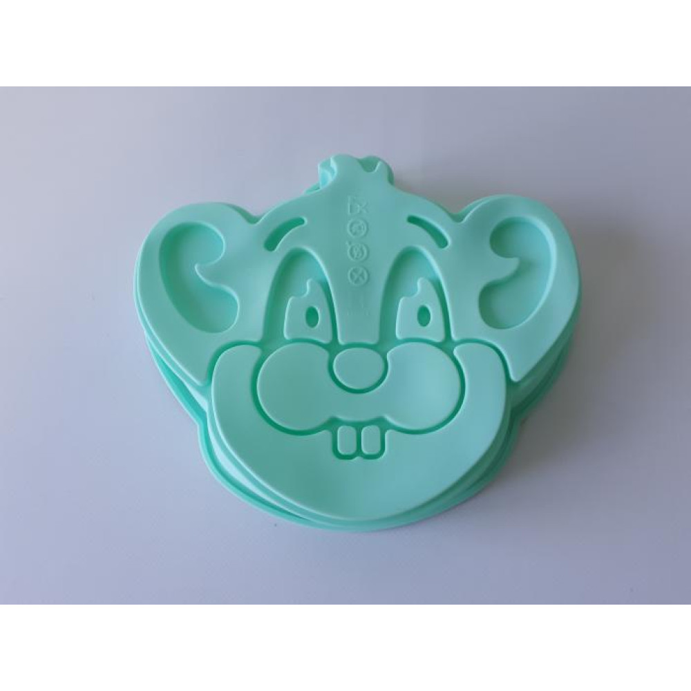 Форма силиконовая кондитерская для выпечки пирога или торта Мишка 2*19*4 cm