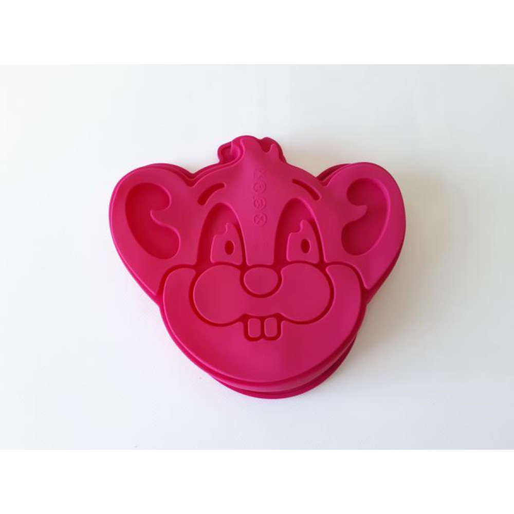 Форма силиконовая кондитерская для выпечки пирога или торта Мишка 2*19*4 cm
