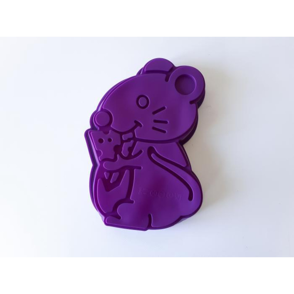 Форма силиконовая кондитерская для выпечки пирога или торта Мышка 25*18*4 cm