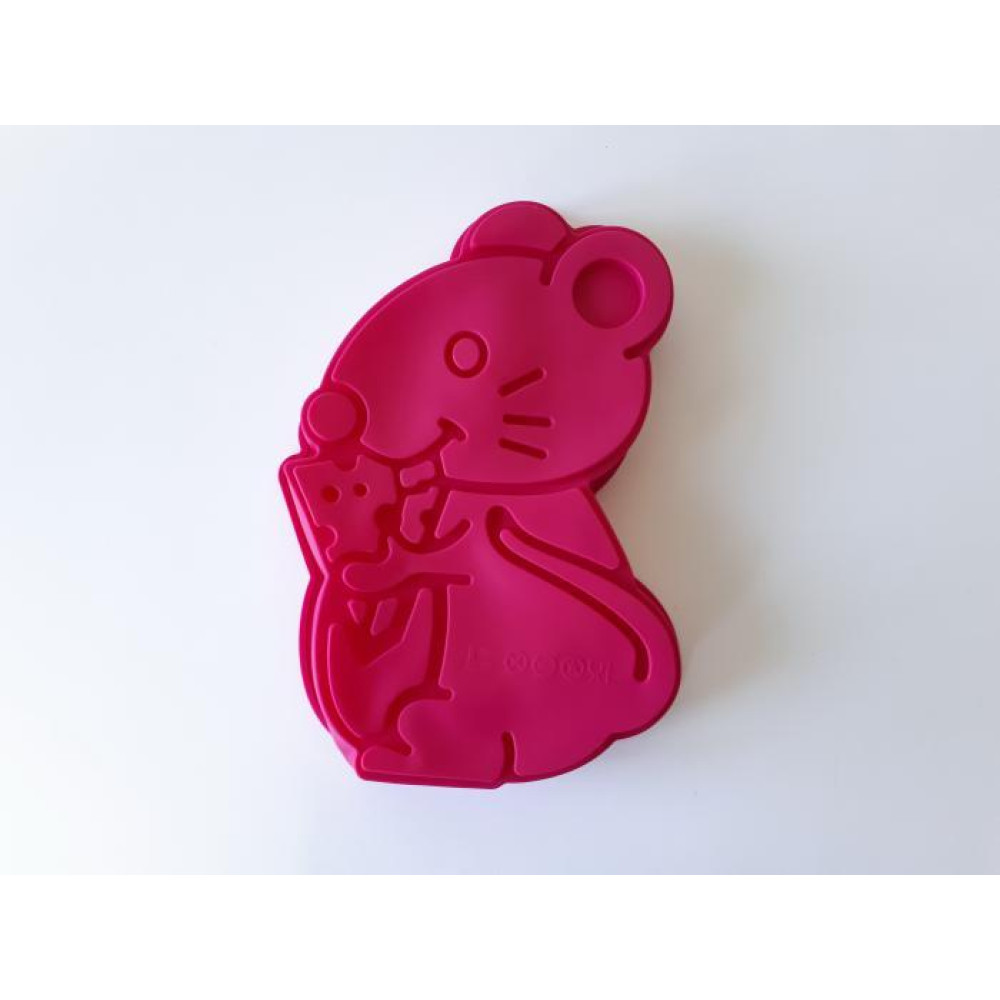 Форма силиконовая кондитерская для выпечки пирога или торта Мышка 25*18*4 cm