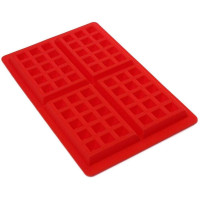 Форма силиконовая для выпечки бельгийских вафель 4 штуки 28*18 cm H 1,5 cm изделие 12*8 cm H 1,5 cm