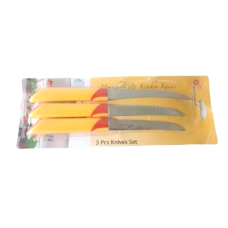 Набор ножей кухонных для томатов "Сабля" 3 штуки L 22 cm лезвие 11 cm