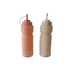 Набір пластикових пляшок для соусу кетчупу майонезу гірчиці Ємності пластик з носиком 2 штуки H 26 cm 700 мл