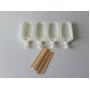 Форма силіконова для морозива Ескімо та євродесертів з паличками у наборі 4 штуки 26*15 cm / 9*5 cm H 2 cm