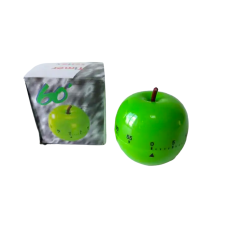 Кухонный таймер приготовления механический для кухни пластиковый Зеленое яблоко D 7 cm H 6 cm