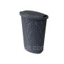 Кошик бак з кришкою для брудної білизни великий пластиковий 2129 07 Bursev Plastik 40*32 cm H 59 cm 45 літрів
