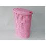 Кошик бак з кришкою для брудної білизни великий пластиковий 2129 07 Bursev Plastik 40*32 cm H 59 cm 45 літрів