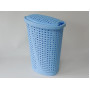 Кошик бак з кришкою для брудної білизни великий пластиковий 2129 07 Bursev Plastik 40*32 cm H 59 cm 45 літрів