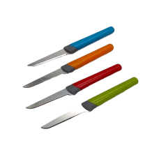 Набор цветных ножей для чистки и нарезки овощей и фруктов 4 штуки L 15 cm лезвие 6 cm