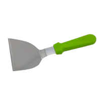 Лопатка кухонна вигнута шпатель із нержавіючої сталі з пластиковою ручкою L 25 cm / 8,5*10 cm