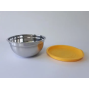 Миска кухонная из нержавеющей стали глубокая с крышкой D 22 cm H 10 cm 2,2 литра для столовой Нержавейка