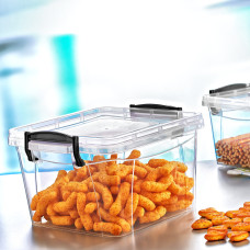Пластиковый контейнер для пищевых продуктов с крышкой Plastart SA-348 Судок пищевой с защелками 1л 16,5х11х10