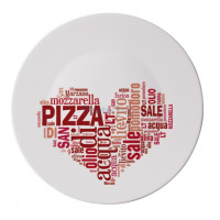 RONDA: Блюдо для пиццы 33см "I LOVE PIZZ RED" 419320F77321753 BORMIOLI ROCCO