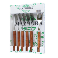 Набор вилок 6 приборов Wood walnut mz505658 MAZHURA