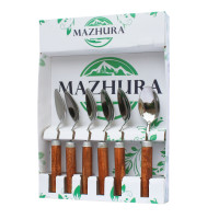 Набор чайных ложек 6 приборов Wood walnut mz505660 MAZHURA