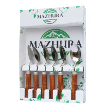 Набор чайных ложек 6 приборов Wood walnut mz505660 MAZHURA