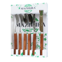 Набор 6 приборов 2 персоны Wood walnut mz505661 MAZHURA