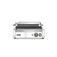 Гриль контактний PANINI, верхня та нижня поверхні - рифлені, 230В/2200Вт, 432x396x(H)214мм 263655 Hendi Stainless steel