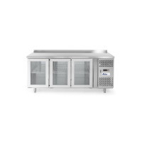 Стіл холодильний засклений - 3-дверний, з бічним розташуванням агрегату 233436 Hendi Stainless steel