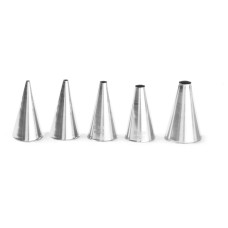 Насадки для кондитерських мішків, форма проста, 5 шт., ø2-4-6-8-10 мм 551691 Hendi 18/10 Stainless steel