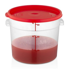 Круглий контейнер для зберігання продуктів 6 л з поліпропілену (Кришка продається окремо) GRPP--006 Gastro Plast PP Прозорий