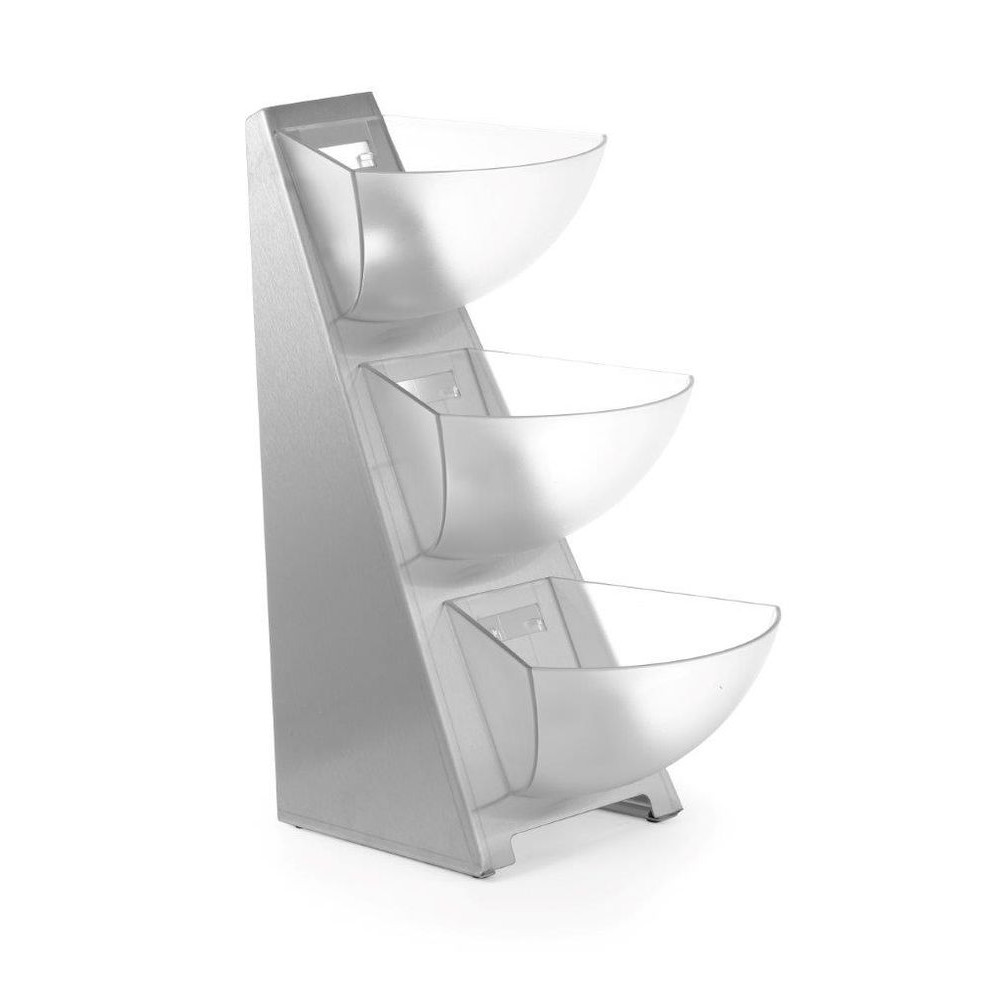 Вітрина для фуршету – 3-х ярусна 428245 Hendi SAN (Styrene acrylonitrile resin);18/0 Stainless steel