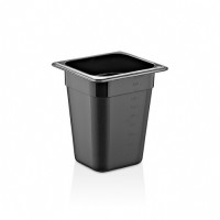 Гастроємність GN 1/6 200 мм із чорного полікарбонату GNP--0016200BL Gastro Plast PC Чорний