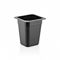 Гастроємність GN 1/6 200 мм із чорного полікарбонату GNP--0016200BL Gastro Plast PC Чорний