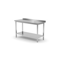 Стіл зі стільницею та полицею, на болтах – настінний 1800x700x850 mm 812761 Hendi Stainless steel